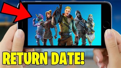 Fortnite Mobile Return Date To The App Store Fortnite Ios Returning