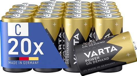 VARTA Batterien C Baby 20 Stück Power on Demand Alkaline