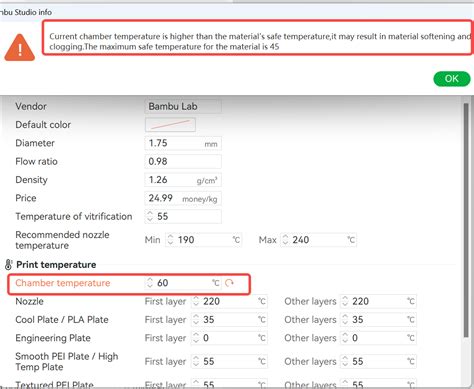 X1e Chamber Setting Guide Bambu Lab Wiki