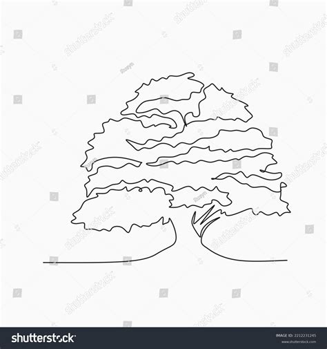 Tree Vector Line Drawing Image Stock Vector (Royalty Free) 2212231245 ...