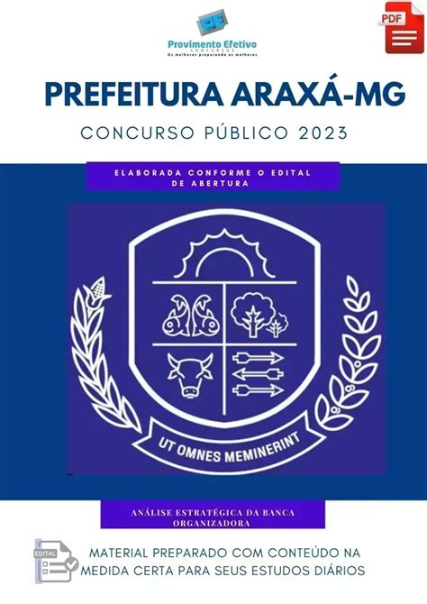 Provimento Efetivo Concursos Apostila Prefeitura Araxá Mg Psicólogo 2023