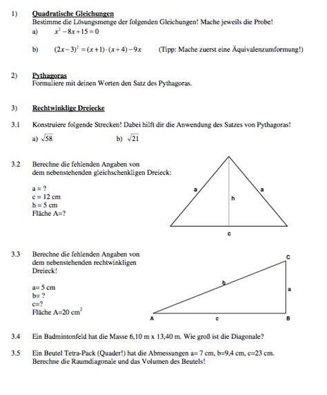 Aufgabenfuchs Pythagoras