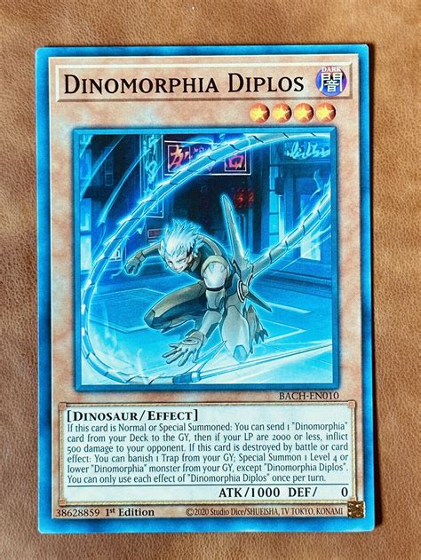 Dinomorphia Diplos Bach En Yu Gi Oh Card Nm St Edition Ebay