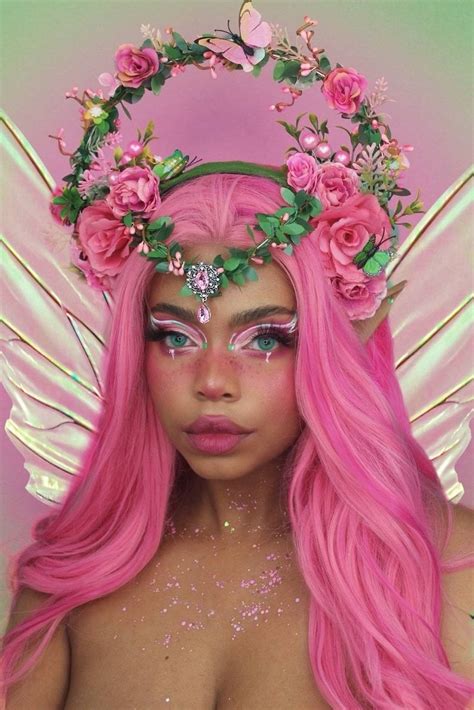 Pink Fairy Flower Headpiece Pink Spring Goddess Halo Headpiece Floral