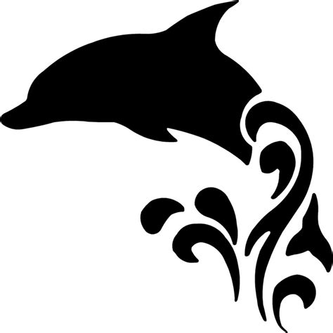 Dolphin Clipart Black And White | Free download on ClipArtMag