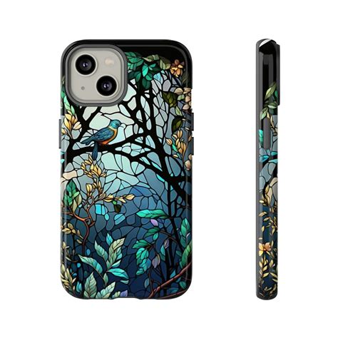 Nature Inspired Stained Glass Phone Case Design Etsy