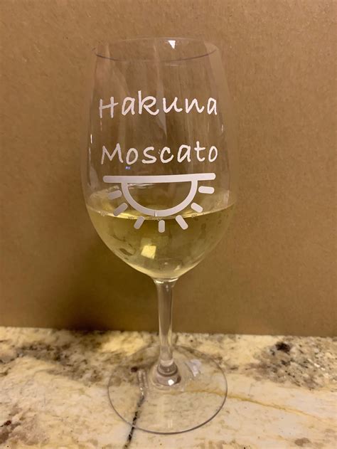 Hakuna Moscato Acrylic Wine Glass Etsy