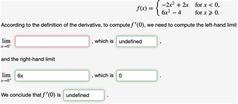 According To The Definition Of The Derivative To Compute F We