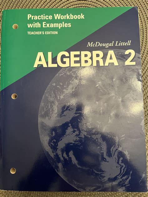 Mcdougal Littell Algebra 2 Practice Workbook Paperback By Mcdougal Littel B 9780618043316 Ebay