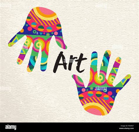 Colorful human hands for art concept. Hand prints with abstract color ...