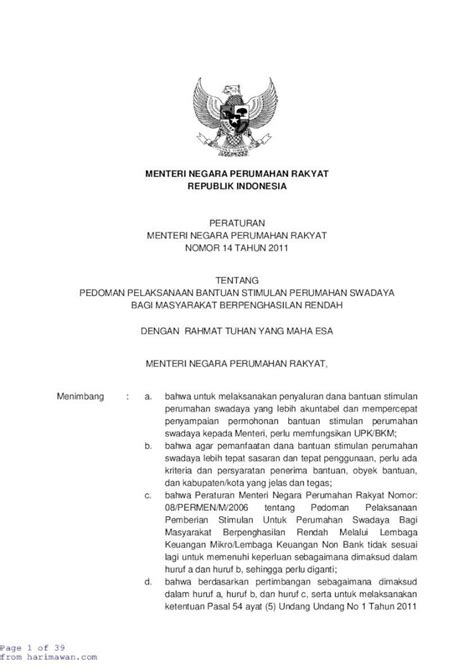 Pdf Peraturan Menteri Negara Perumahan Rakyat Pdf Filekeuangan