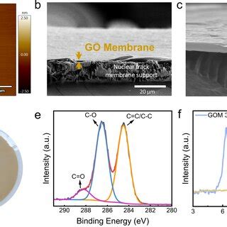 Characterization Of Go Nanosheet And Gom A Afm Image Of Go Nanosheet