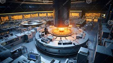 Nuclear Reactor and Irradiation Zones Around it Stock Illustration ...