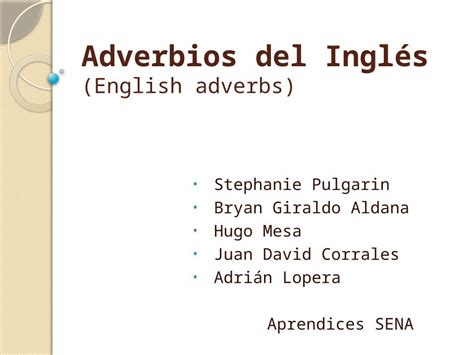 PPTX Adverbios del inglés DOKUMEN TIPS