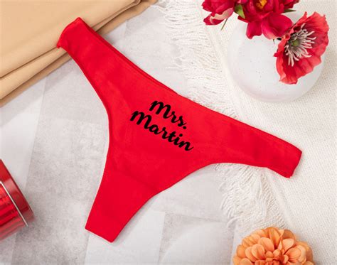 Tanga Mrs Personalizado Regalo Original