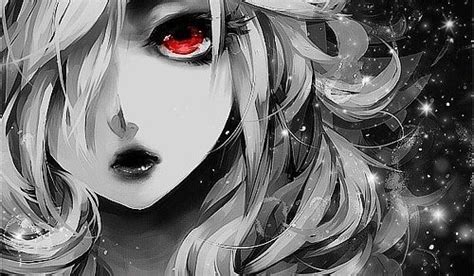 anime girl with red eyes and white hair | Anime stuff | Pinterest ...