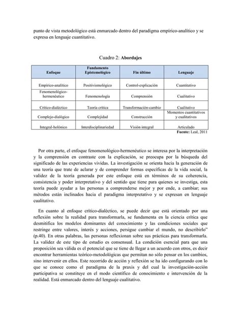 La Autonomía Del Sujeto Investigador Y La Metodología De Investigación Pdf