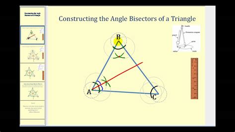 Triangle Drawing And Bisection Of Line Segment Construction And