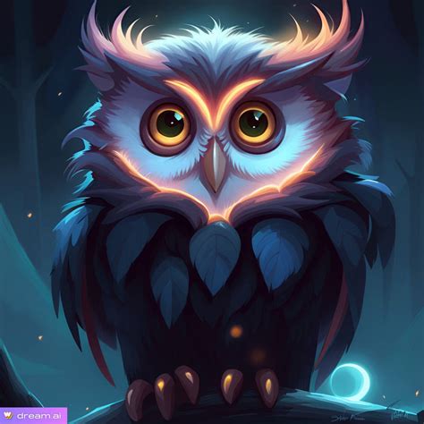 Owl with Big Glowing Sparkling Eyes by Sostitanic1912 on DeviantArt