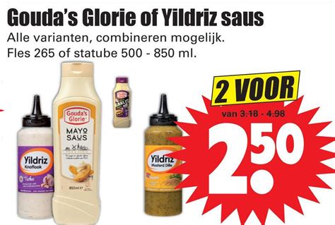 Gouda S Glorie Of Vildriz Saus Ml Aanbieding Bij Dirk