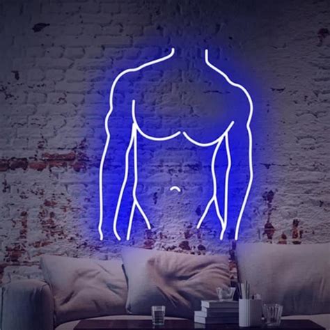 Enseigne Au N On Led Pour Le Corps Des Hommes Sexy N Ons Personnalis S