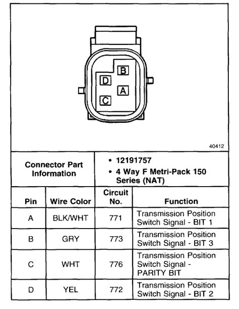 Suburban Neutral Safety Switch Connector Diagram L E