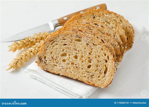 Sliced Loaf Of Whole Grain Bread Stock Image Image Of Wholesome Food