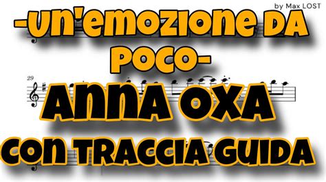 Anna Oxa Un Emozione Da Poco Traccia Guida Sax Tenore YouTube