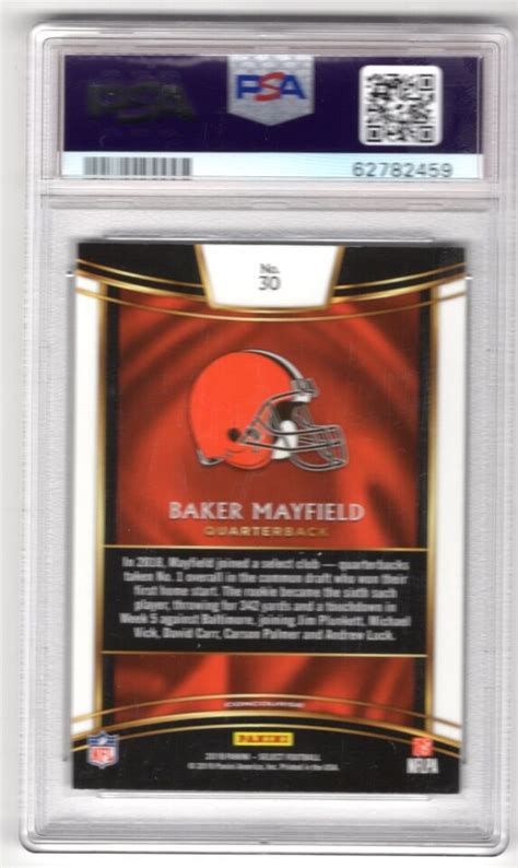 Baker Mayfield 2018 Panini Select 30 RC PSA 9 Mint Rookie Card EBay