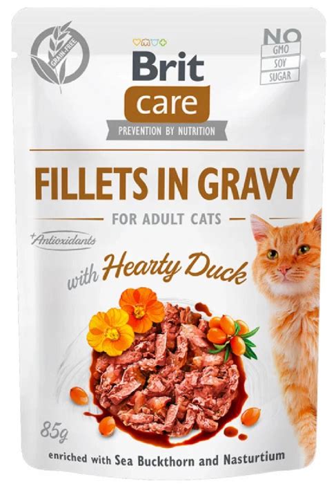 BRIT Care Fillets In Gravy Serca Kaczki 85 G Karma Dla Kota Niskie