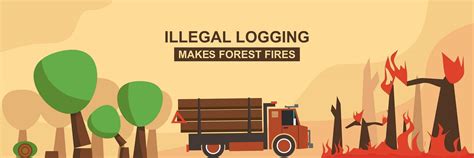 Illegal Logging Make Forest Fires 952908 Vector Art at Vecteezy