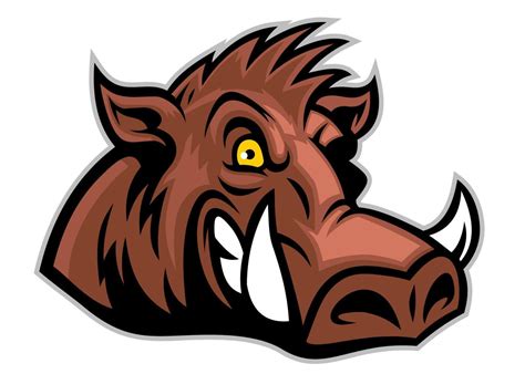 Wild Hog Head Mascot Logo Style Vector Art At Vecteezy