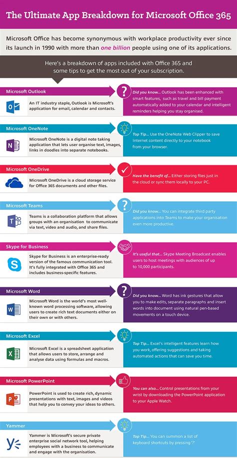 Microsoft Office 365 Infographic