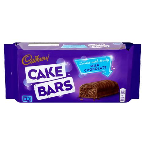 Cadbury Milk Chocolate Cake Bars X 10 Mini Rolls And Cake Bars