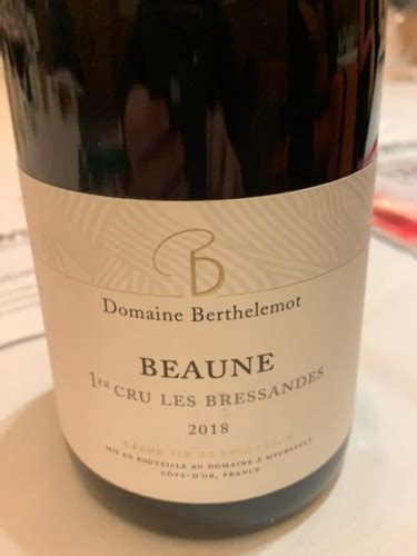 Domaine Berthelemot Beaune Er Cru Les Bressandes Vivino