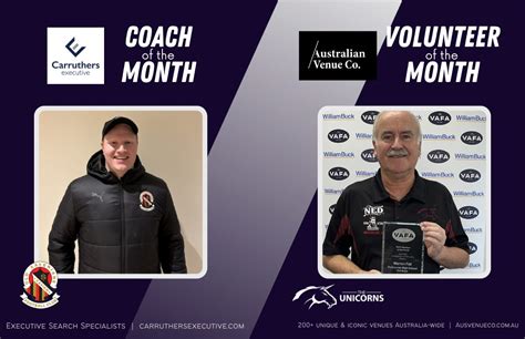 June Volunteer and Coach of the Month awards - VAFA