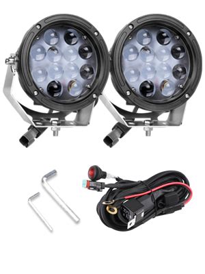 Amazon Round Led Pods Auto Power Plus Pcs W Off Road