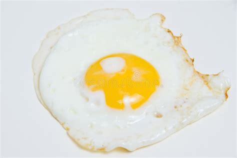 Fried Egg Isolate On A White Background Flatlay Stock Image Image Of Heat Background 261790109