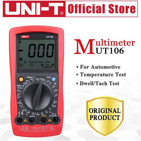 Uni T Ut Handheld Automotive Multipurpose Meters Manual Range