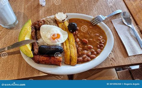 Bandeja Paisa Typical Plate Colombia Stock Photo Image Of Breakfast