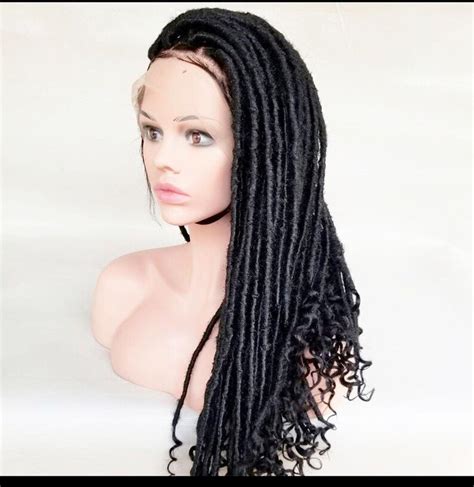 Faux Locs Braid Wig Full Lace Faux Locs Wig For Black Woman Etsy