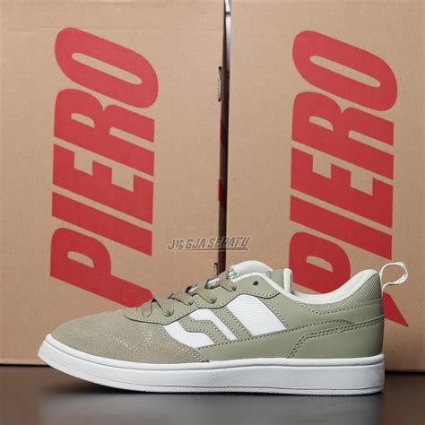 Jual Piero Sepatu Sneakers Jorge Olive Cream Off White Shopee Indonesia