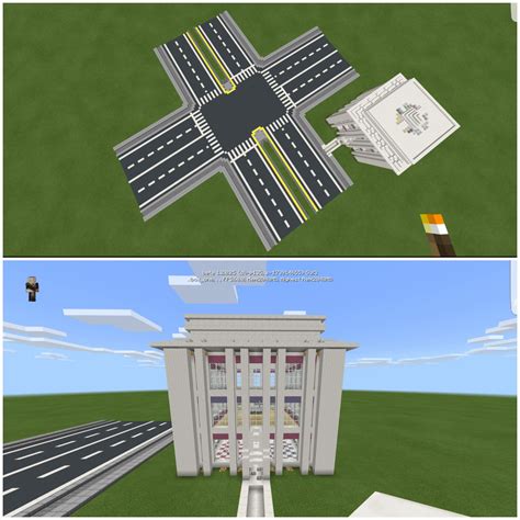 City start, townhall/roads : r/Minecraft