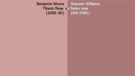 Benjamin Moore Titanic Rose 2092 50 Vs Sherwin Williams Salon Rose