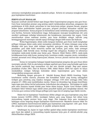 Hubungan Antara Kepimpinan Transformasi PDF