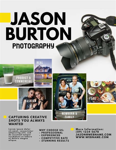 Photography Ad Template | TUTORE.ORG - Master of Documents