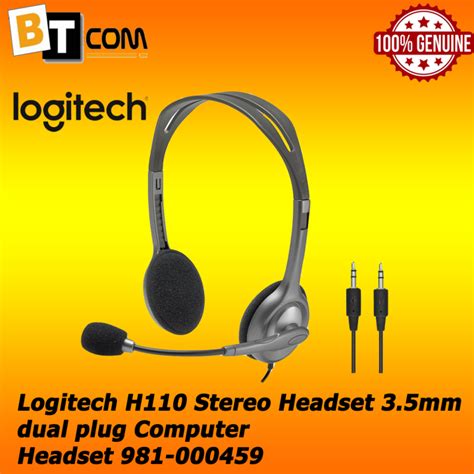 Logitech H Stereo Headset Mm Dual Plug Computer Headset