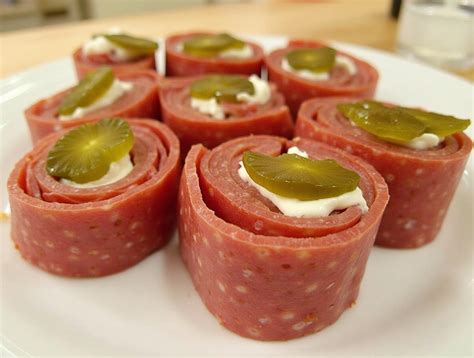 Salami Roll Ups With Cream Cheese And Pickles Recipe Jecc Recipes