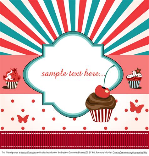 Cup Cake Vector Background Vector Art & Graphics | freevector.com