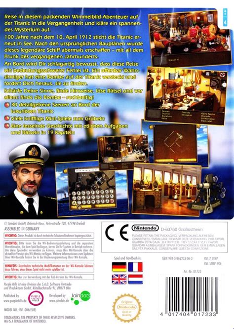 1912 Titanic Mystery 2010 Wii Box Cover Art Mobygames